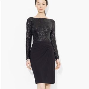 NWT Lauren Ralph Lauren Sequin Bodice Jersey sz 6